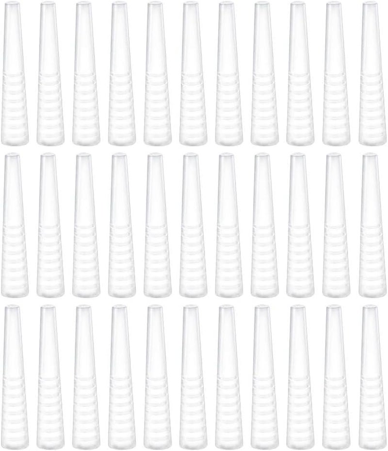 Lurrose 50pcs Tweezer Covers Transparent Tweezer Tip Covers Silicone Grafting Eyelashes Tips Covers Transparent Tweezer Point Protectors