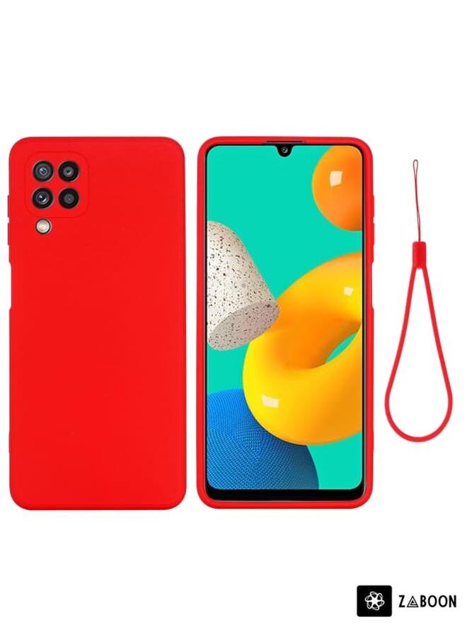 Zaboon Protective Case For Samsung Galaxy M32 4G Indian Version Solid Color Liquid Silicone Dropproof Full Coverage Protective Case  - Image 3