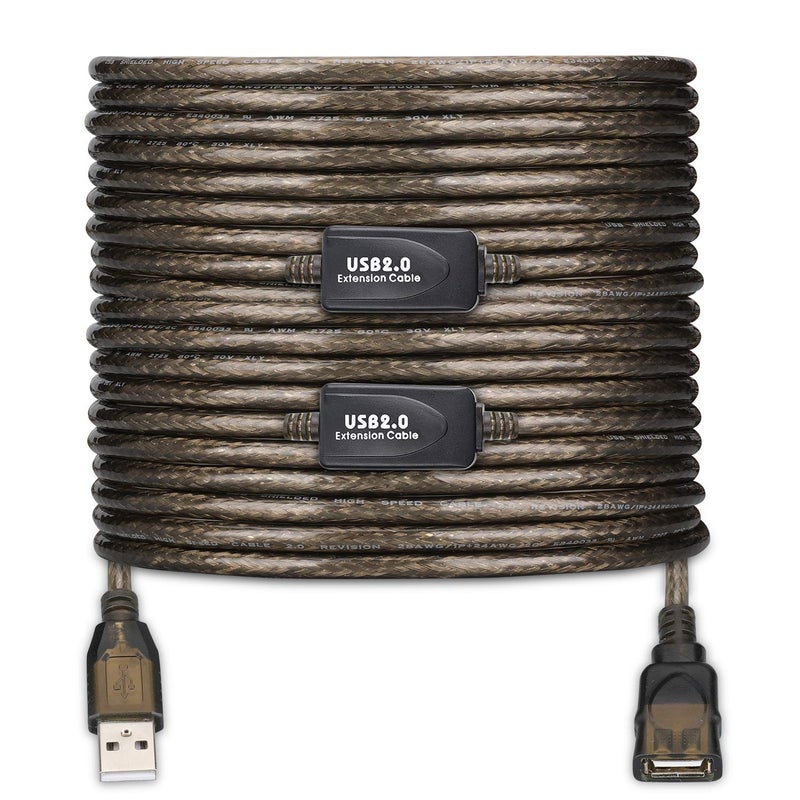 كابل تمديد نشط من USB 2.0 من نوع A ذكر إلى أنثى بطول 75 قدم، سرعة عالية 480 ميجابت في الثانية - Image 1