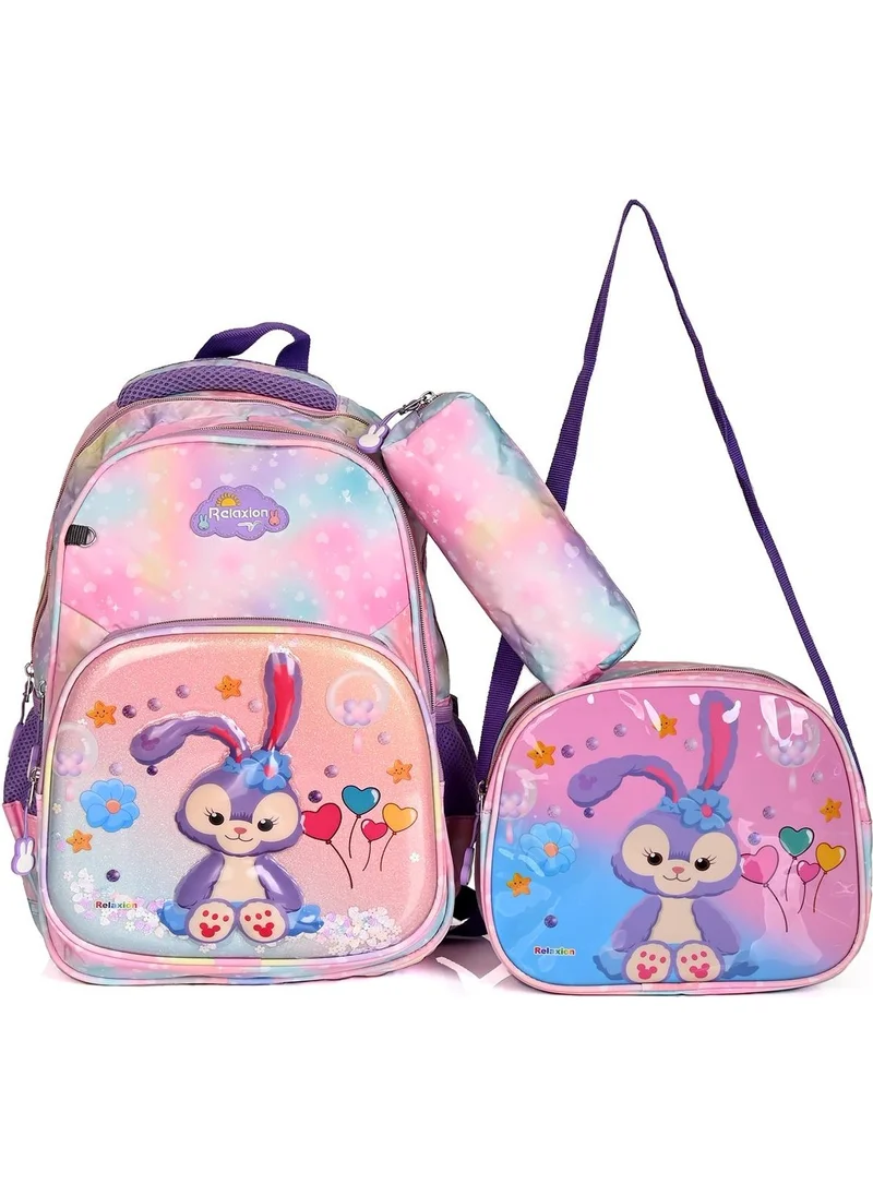 ريلاكسن Wander Embossed and Sequined School Backpack Set of 3
