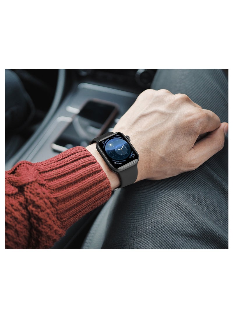 HablTech Classic Silicone Band Compatible with Apple Watch 44mm/45mm/46mm/49mm Classic Soft Replacement Strap Applicable to iWatch Series 11/10/9/8/7/6/5/4/Ultra/Ultra2/Ultra3/SE/SE2/SE3 - Image 5