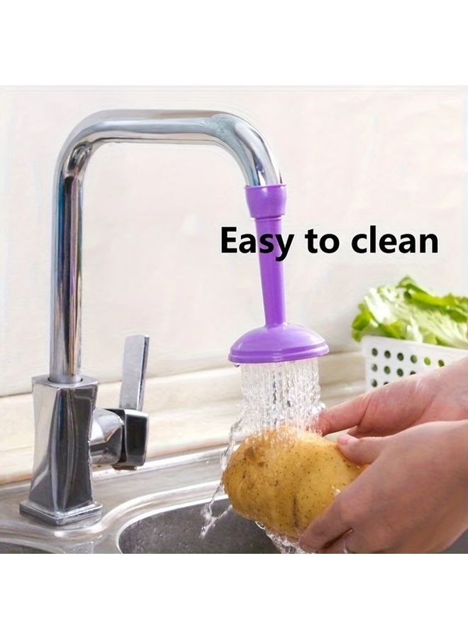 Pink Faucet Extension Showerhead Adjustable Rotating Head Leakproof Silicone Tap Water Extender - Image 5
