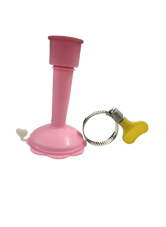 Pink Faucet Extension Showerhead Adjustable Rotating Head Leakproof Silicone Tap Water Extender - Image 1