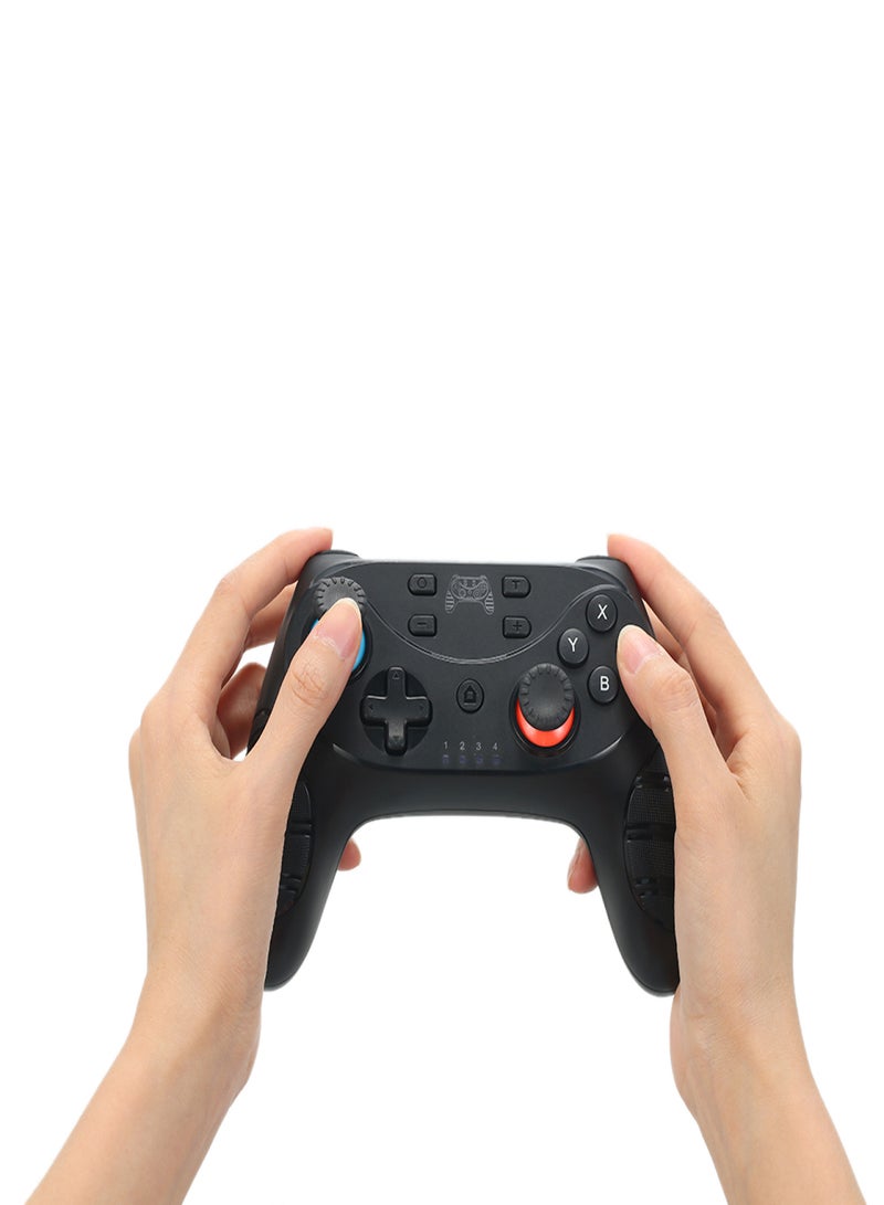 وحدة تحكم ألعاب لجهاز Switch، وحدة تحكم ألعاب لاسلكية تعمل بالبلوتوث مع مقبض 6 محاور واهتزاز مزدوج، متوافقة مع جهاز الكمبيوتر الشخصي NS-Switch - Image 1