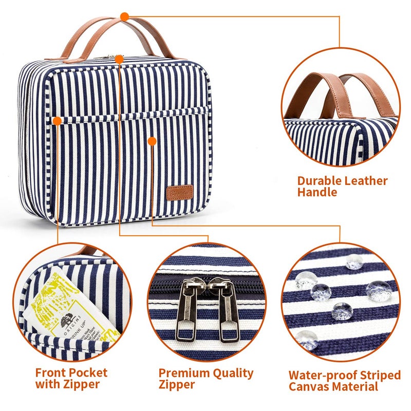 Bosidu Hanging Travel Toiletry Bag, Large Capacity Cosmetic Travel Toiletry Organizer for Women with 4 Compartments & 1 Sturdy Hook, Perfect for Daily Use/Valentines' Day - Image 5