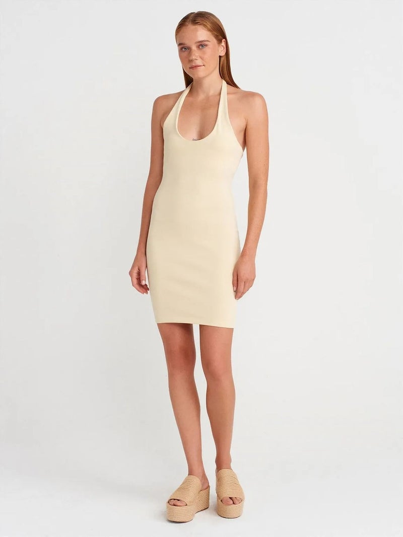 DILVIN Ribbed Bodycon Mini Dress - Image 4
