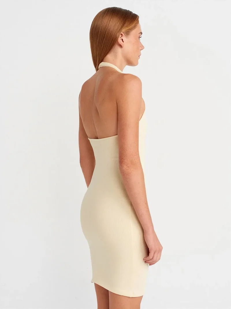 ديلفين Dilvin Ribbed Bodycon Mini Dress