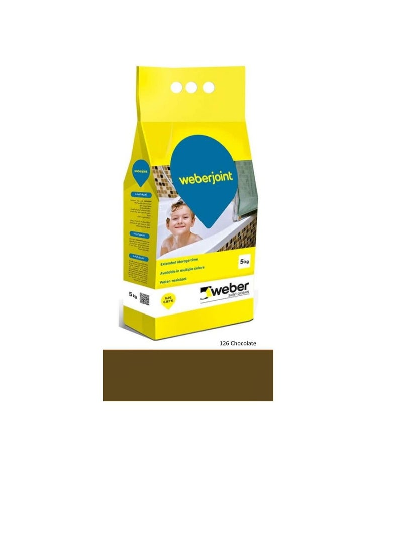 Weber Cement-Based Pre-Mixed Tile Joint Grout-Multi Colors (CHOCOLATE) - Image 1