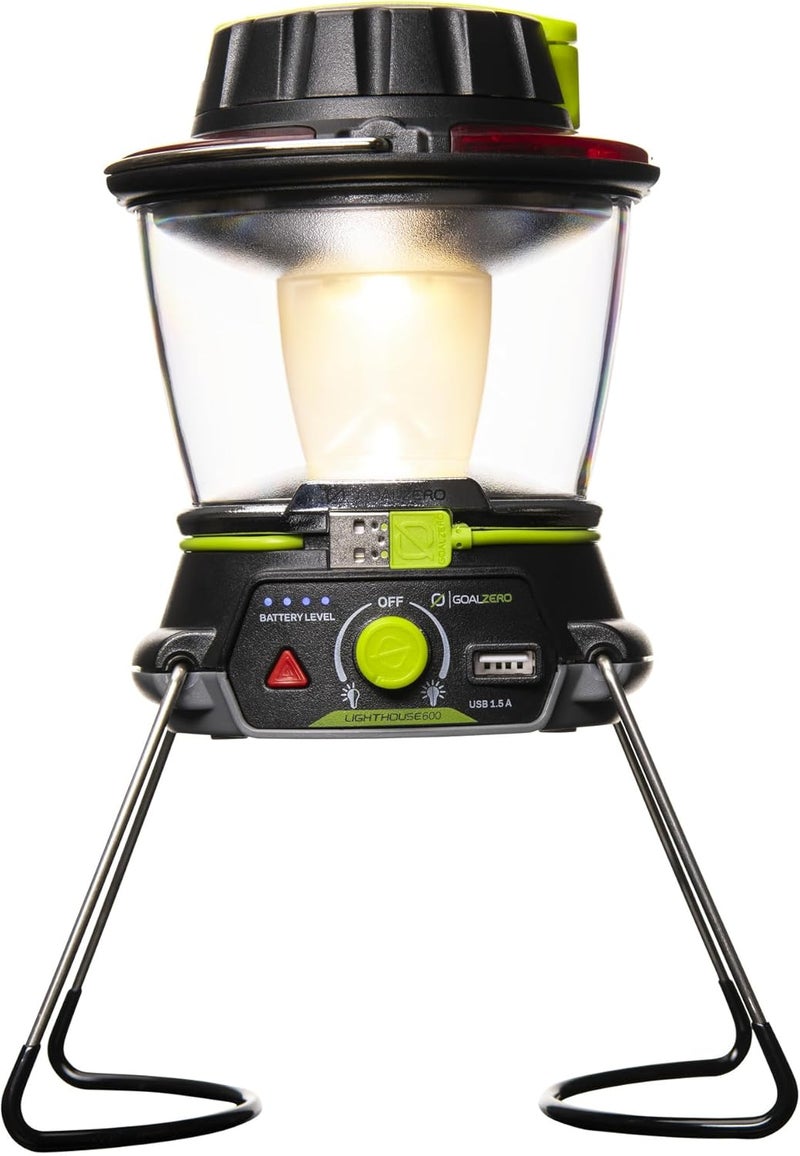Goal Zero Lighthouse 600 Multi Functional Adjustable Light Perfect for Camping, Outdoor Events, or Emergency use Lumens USB Charging of Phones and Small Devices Long-Lasting Lithium Battery. - Image 2