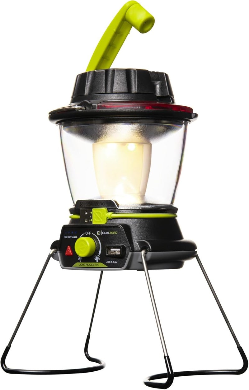 Goal Zero Lighthouse 600 Multi Functional Adjustable Light Perfect for Camping, Outdoor Events, or Emergency use Lumens USB Charging of Phones and Small Devices Long-Lasting Lithium Battery. - Image 1