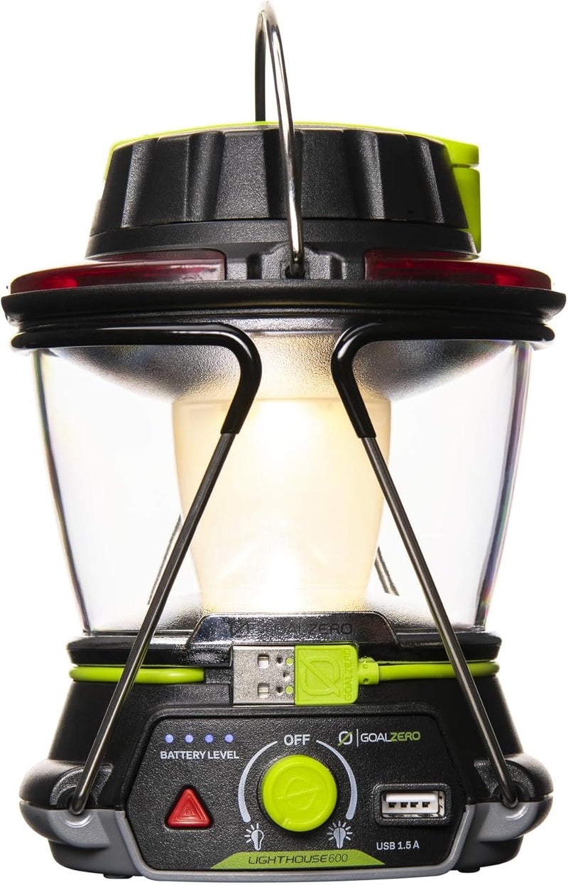 Goal Zero Lighthouse 600 Multi Functional Adjustable Light Perfect for Camping, Outdoor Events, or Emergency use Lumens USB Charging of Phones and Small Devices Long-Lasting Lithium Battery. - Image 3