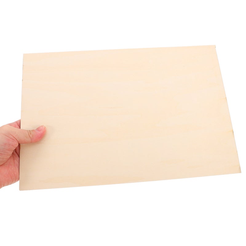 12 PCS Wood Sheets for Crafts Sheets Unfinished Boards Rectangular Wood Arts Crafts Sheets for DIY Models Projects Drawing - Image 3
