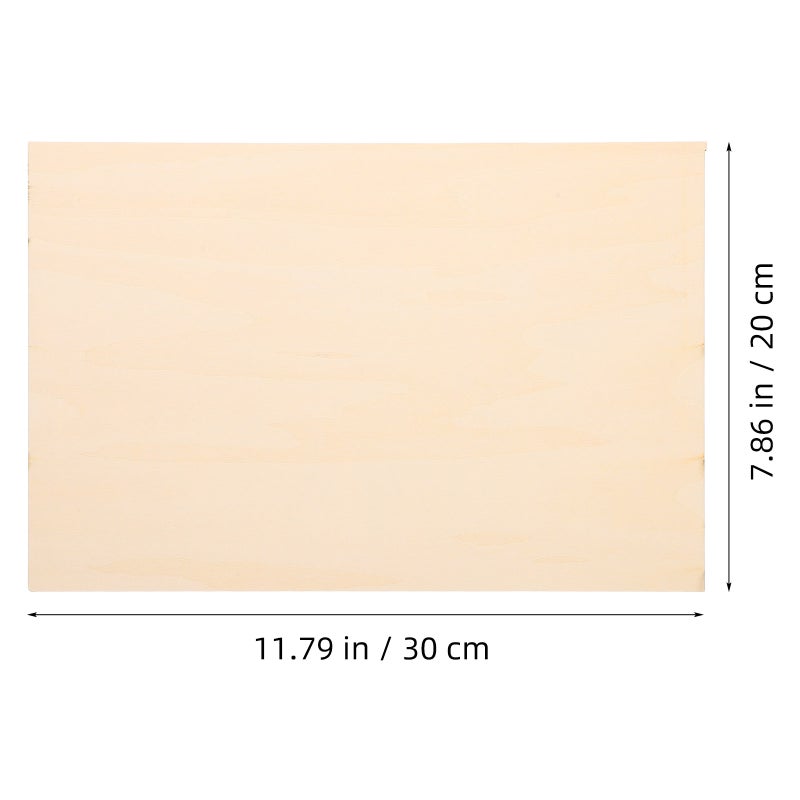12 PCS Wood Sheets for Crafts Sheets Unfinished Boards Rectangular Wood Arts Crafts Sheets for DIY Models Projects Drawing - Image 4