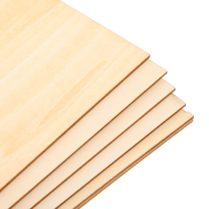 12 PCS Wood Sheets for Crafts Sheets Unfinished Boards Rectangular Wood Arts Crafts Sheets for DIY Models Projects Drawing - Image 2