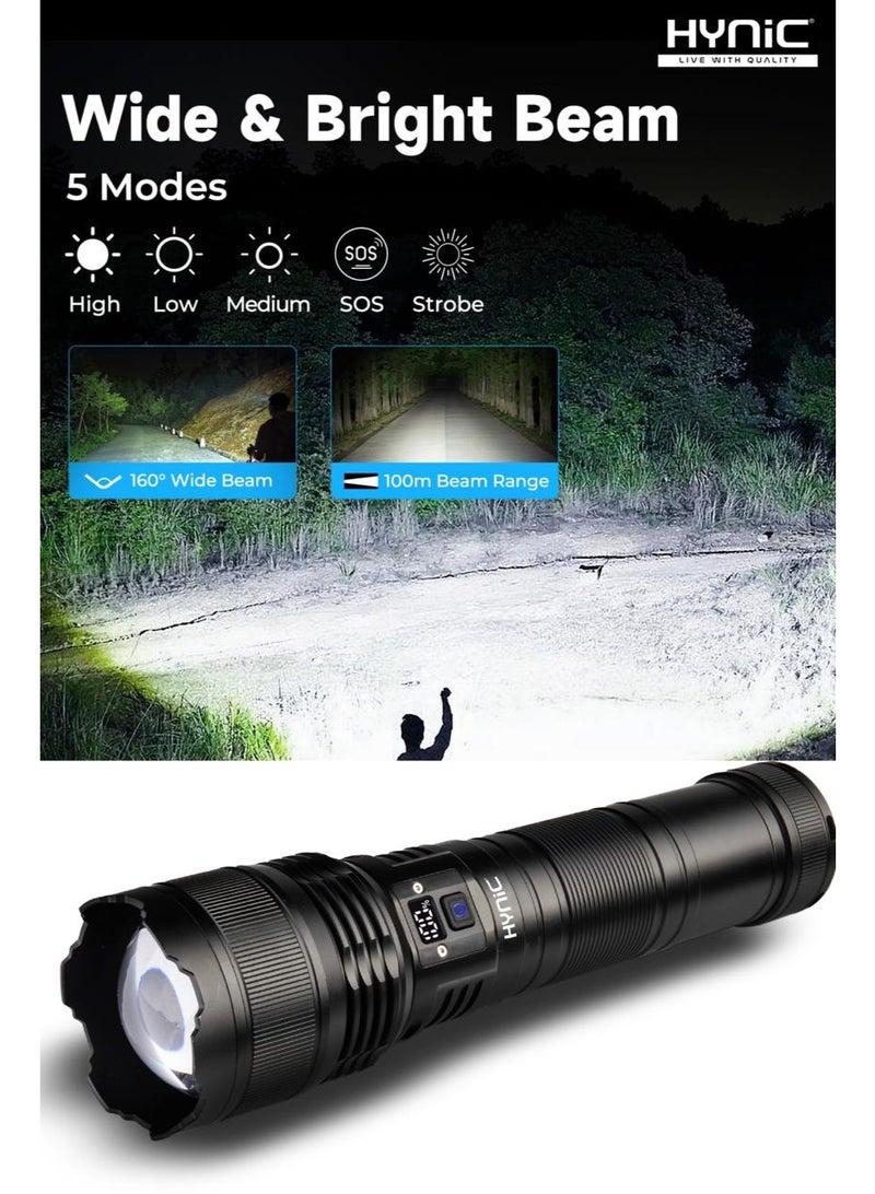 هاينك مصباح LED فائق السطوع بقوة 50 واط | 5000 لومن، بطارية 20000 مللي أمبير ساعة وشاشة طاقة رقمية - Image 3