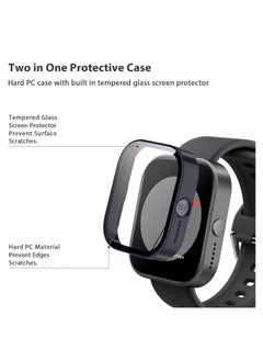 Generic Case Compatible with CMF by Nothing Watch Pro, Full Coverage Slim Hard Case Protective Bumper Built-in Tempered Glass Screen Protector Shell for CMF by Nothing Watch Pro (Blue)  - Image 3