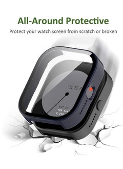Generic Case Compatible with CMF by Nothing Watch Pro, Full Coverage Slim Hard Case Protective Bumper Built-in Tempered Glass Screen Protector Shell for CMF by Nothing Watch Pro (Blue)  - Image 2
