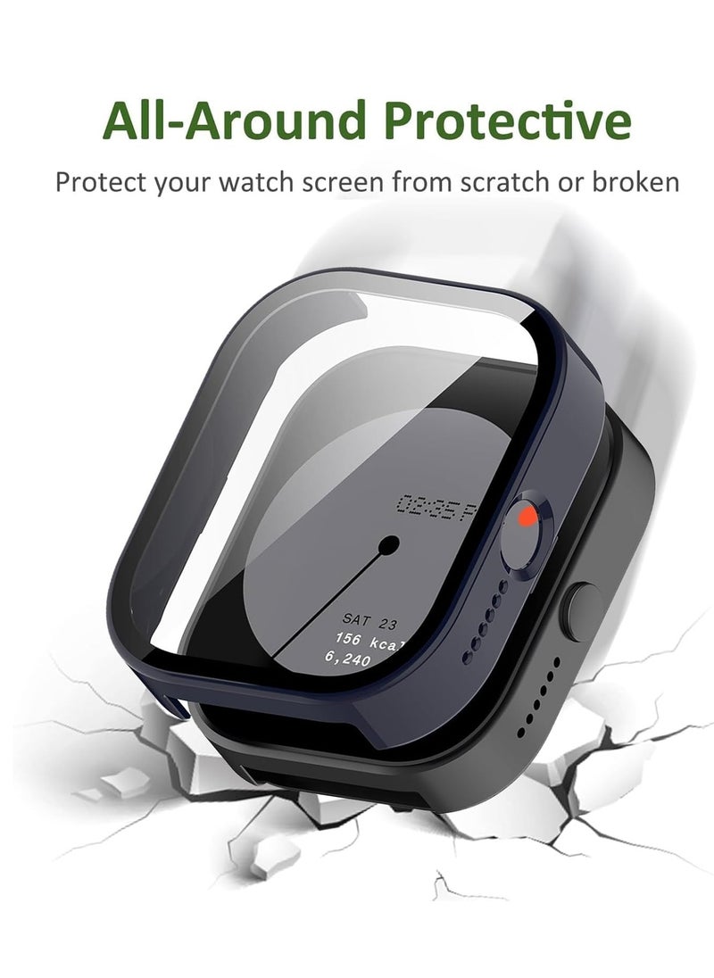Generic - Case Compatible with CMF by Nothing Watch Pro, Full Coverage Slim Hard Case Protective Bumper Built-in Tempered Glass Screen Protector Shell for CMF by Nothing Watch Pro (Blue) - Image 1