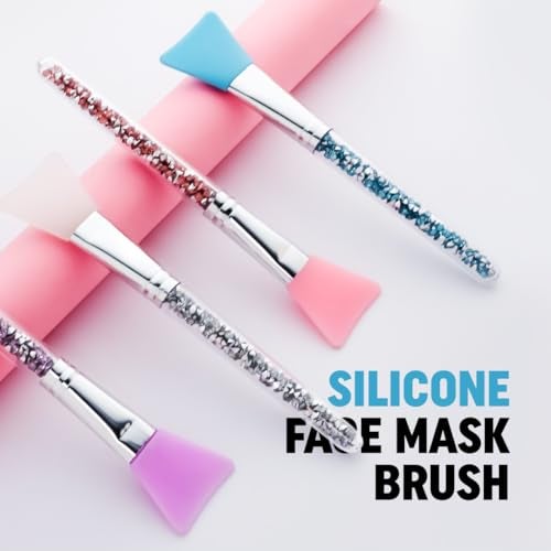 Gleva Silicone Face Brush Beauty Tool, Facial Mud Applicator, Makeup Brushes Set Eye Cosmetics Blush Brush for Powder for Girl & Women (Purple) - Image 3