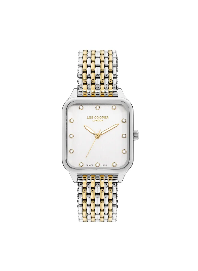 لي كوبر Women's Watch, Analog Display and Metal Strap - LC07957.230, Silver