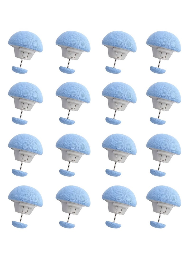 هابي هوم مجموعة 16 قطعة من مشابك اللحاف – دبابيس تثبيت اللحاف تحافظ على اللحاف في مكانه، مشابك مانعة للانزلاق لتثبيت اللحاف وغطاء اللحاف – لون أزرق - Image 2