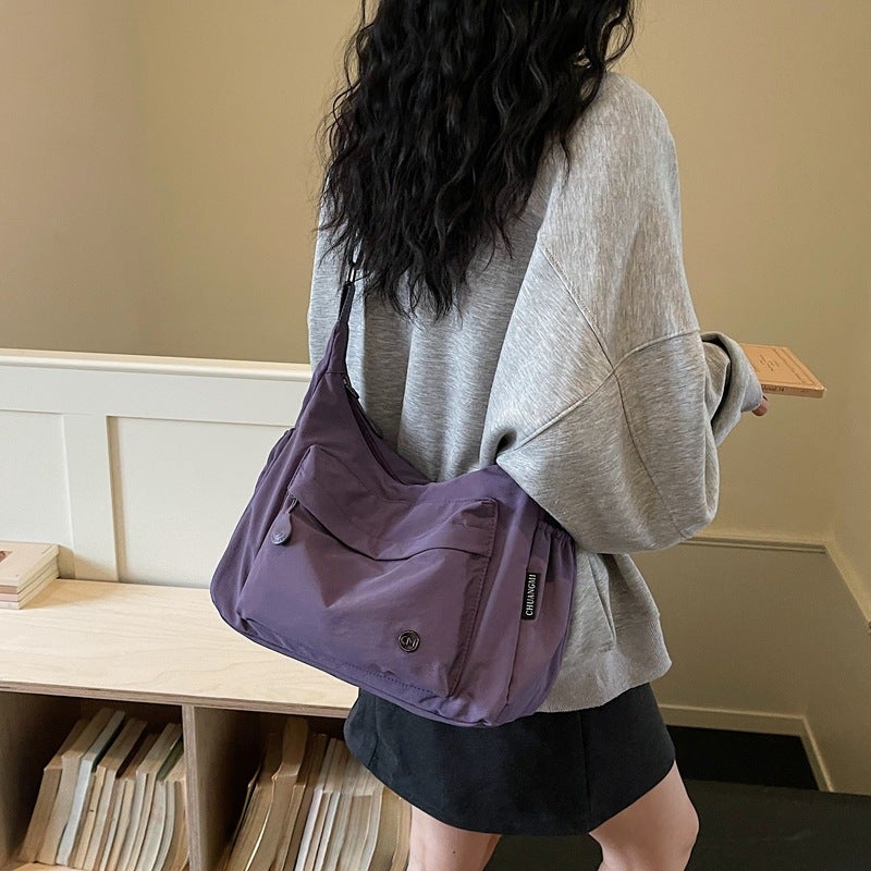 Large Capacity Canvas Nylon Shoulder Crossbody Bag - Image 1