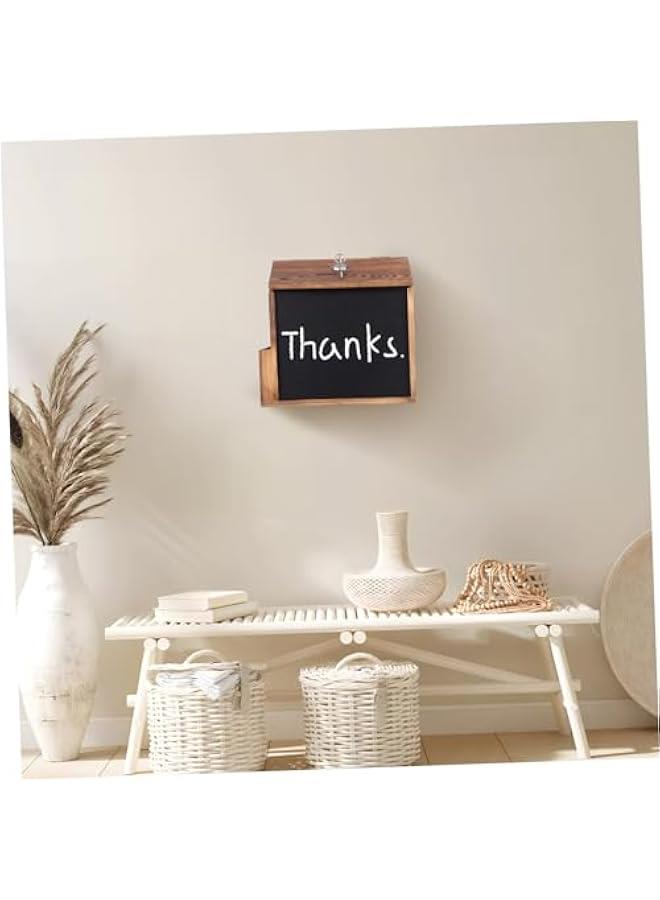Box Fundraising Brochure Wooden for Wall Complaint Voting Collection Lock Suggestion Holder and - Image 3
