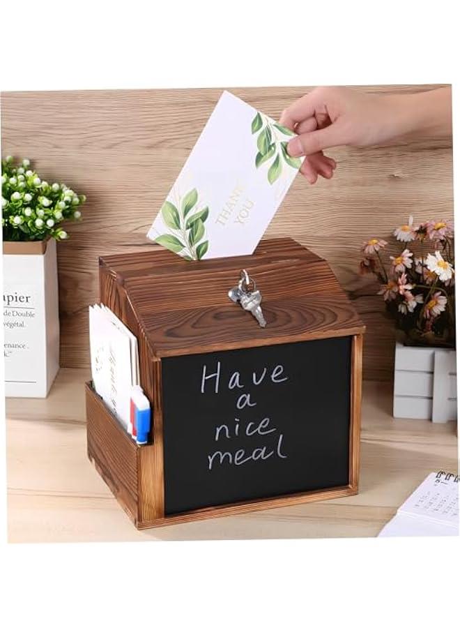 Box Fundraising Brochure Wooden for Wall Complaint Voting Collection Lock Suggestion Holder and - Image 4