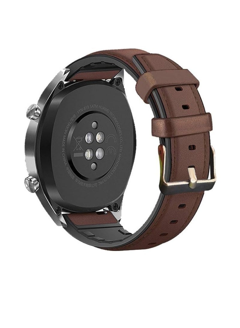 Strap Leather 22MM Band For Samsung Galaxy Watch 3 45mm/Watch 46mm/Gear S3/Huawei watch GT5 GT4 GT3 46MM/Watch 4/3/GT2E/GT2 Pro/GT 3 Pro/GT5 Pro/GT GT2 46MM/Amazfit GTR 4/3/3 Pro/2/2e - Image 2