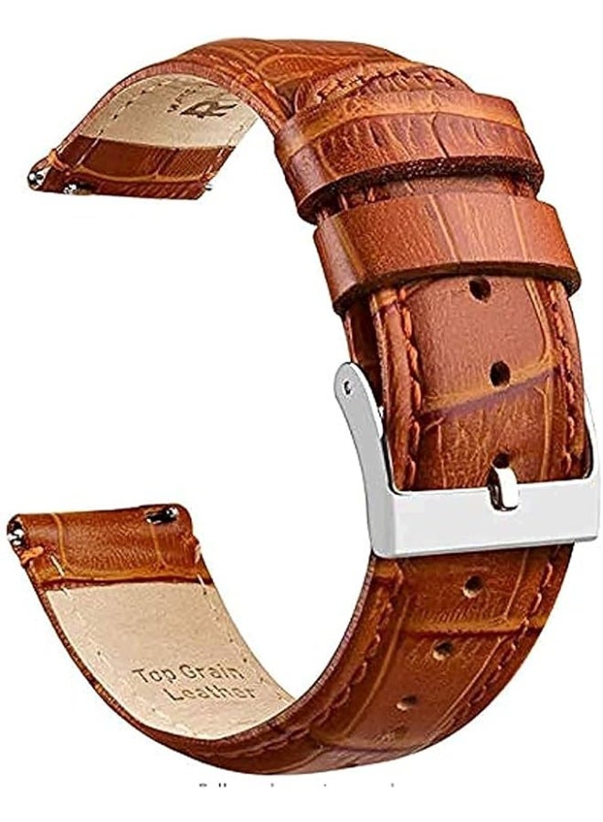 Strap Leather 22MM Band For Samsung Galaxy Watch 3 45mm/Watch 46mm/Gear S3/Huawei watch GT5 GT4 GT3 46MM/Watch 4/3/GT2E/GT2 Pro/GT 3 Pro/GT5 Pro/GT GT2 46MM/Amazfit GTR 4/3/3 Pro/2/2e - Image 1