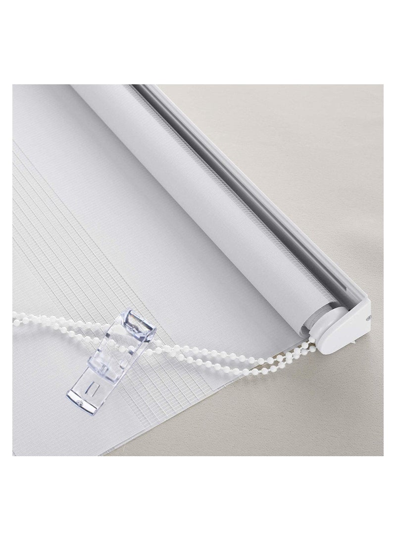 Blind Safety Clips for Cord, Clear Roller Blind Clips with Screws Plastic Pillars for Vertical and Roman Roller Curtain Ball Chain Cord Control, 2 Sets Child Safety P Clips - Image 5