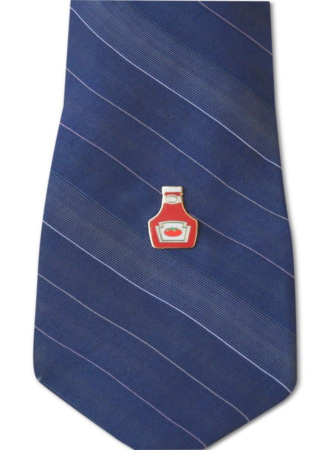 Novel Merk Condiment Bottles - Mayo, Ketchup, or Other Lapel Pin, Hat Pin & Tie Tack Set with Clutch Back (3- Ketchup Bottle) - Image 4