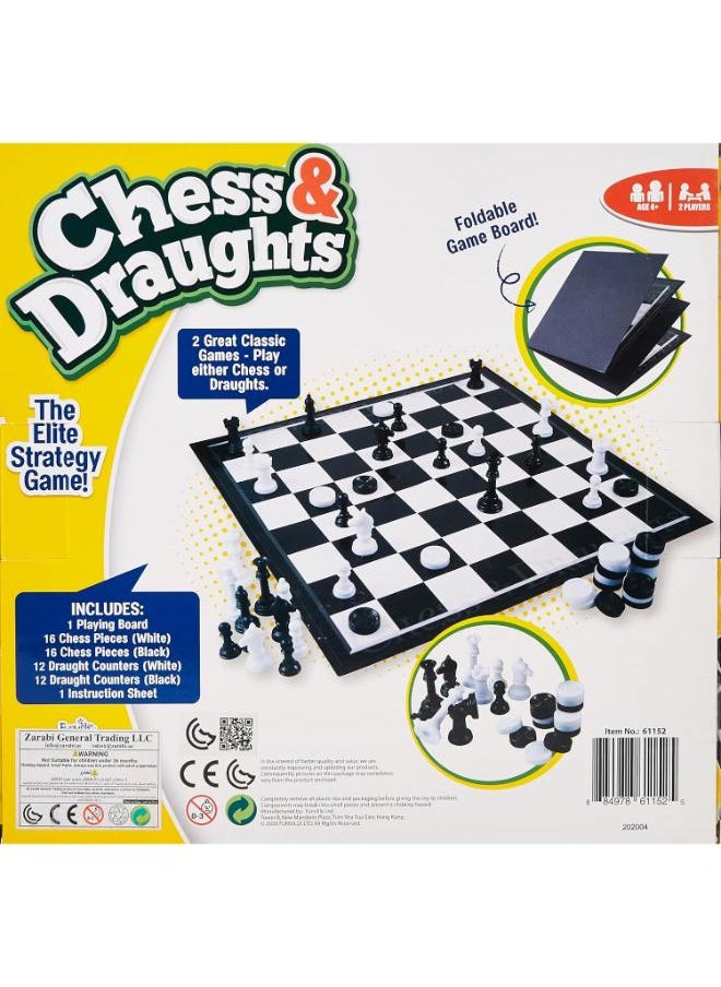 Funville Time 2 In 1 Chess And Draughts Checkers  - Image 3