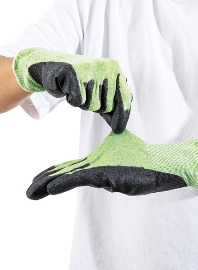 DPT Cut resistant safety glove, Green*Black, Size 25*8 Cm  - Image 2