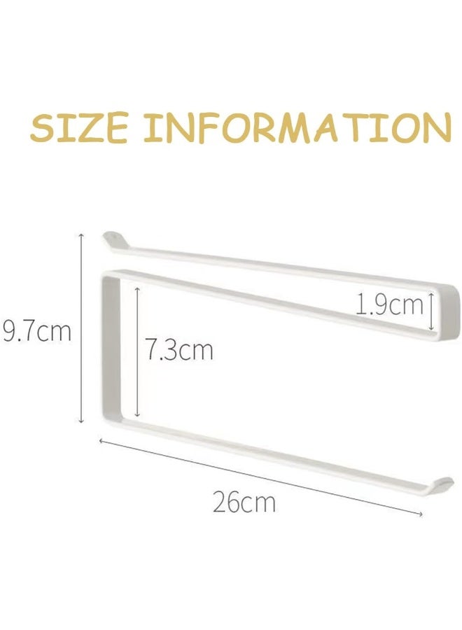 SKY-TOUCH Paper Towel Holder Wall Mounted No Drilling, Paper Towel Holder Under Cabinet, Toilet Roll Holder Self Adhesive, Towel Hanger Tissue Paper for Bathroom Kitchen (White)  - Image 3