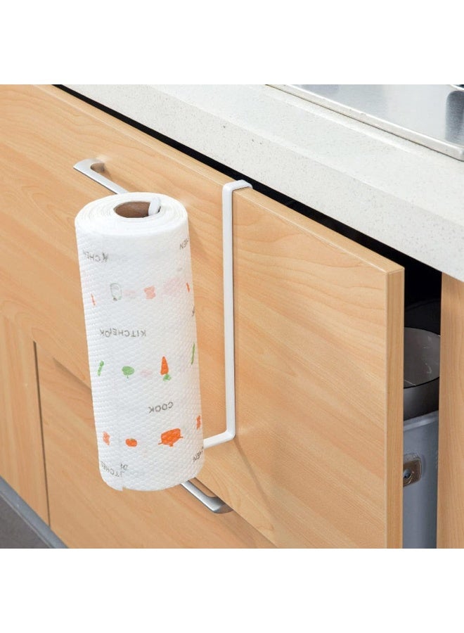 SKY-TOUCH Paper Towel Holder Wall Mounted No Drilling, Paper Towel Holder Under Cabinet, Toilet Roll Holder Self Adhesive, Towel Hanger Tissue Paper for Bathroom Kitchen (White)  - Image 5
