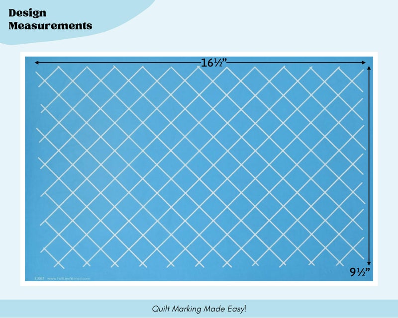 Full Line Stencil - 1 inch Grid on Point - Edge to Edge Stencil, Continuous Line Template for Free Motion Quilting, Domestic Machine, Hand Quilting, Long-Arm Quilting (31002) - Image 5
