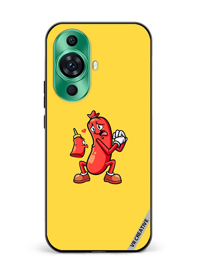 VR CREATIVE Protective Case Cover For Huawei nova 11 Pro Ketchup Love Sausagel Design Multicolour - Image 1