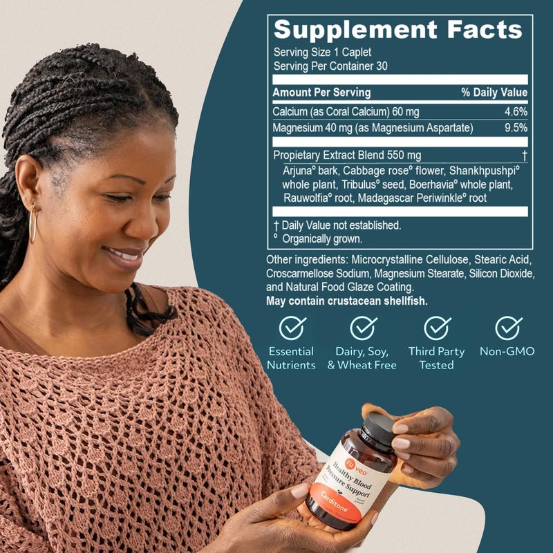 R-U VED ruved Carditone, Doctor-Formulated, All-Natural Ayurvedic Herbal Supplement, Trusted for Over 30 Years, 30 Vegetarian Caplets - Image 3