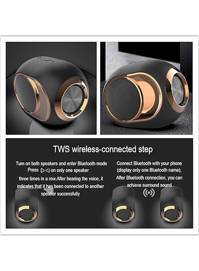 Bluetooth Speaker - Powerful Wireless Speaker, FM Radio - Bluetooth 5.0, AUX/USB Port, TF Card Four Playback Modes - Bluetooth  Speakerphone Function - TWS HD Stereo - 80dB Volume - Image 4