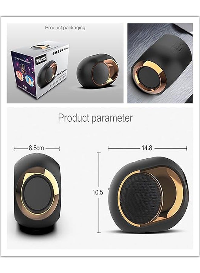 Bluetooth Speaker - Powerful Wireless Speaker, FM Radio - Bluetooth 5.0, AUX/USB Port, TF Card Four Playback Modes - Bluetooth  Speakerphone Function - TWS HD Stereo - 80dB Volume - Image 5