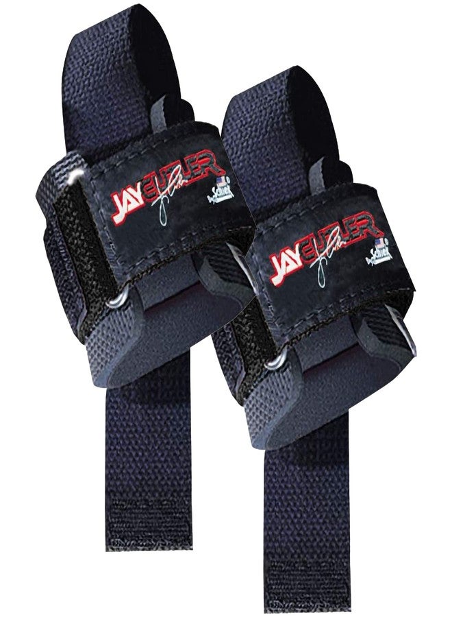 Schiek Sports Model J1000PLS Jay Cutler Signature Power Lifting Straps - Black - Image 1