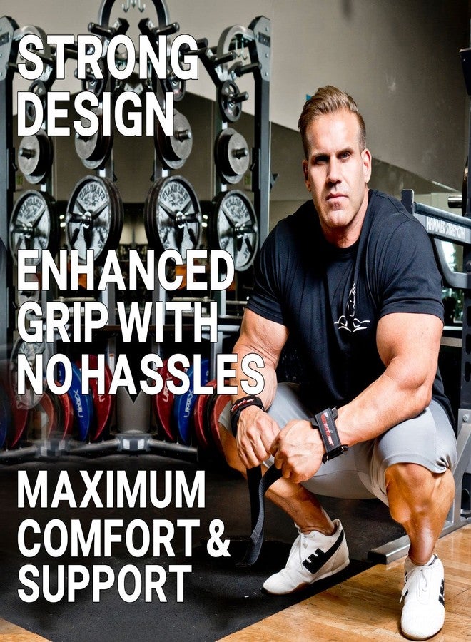 Schiek Sports Model J1000PLS Jay Cutler Signature Power Lifting Straps - Black - Image 4