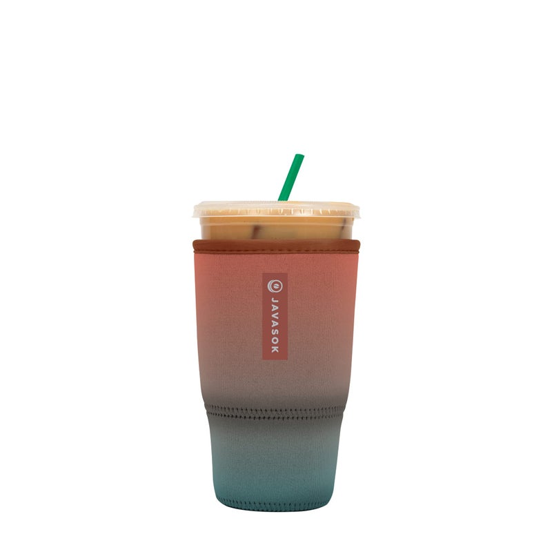 Sok It Sok It JavaSok Iced Coffee  Cold Soda Insulated Neoprene Cup Sleeve Desert Ombre Large 3032oz 
