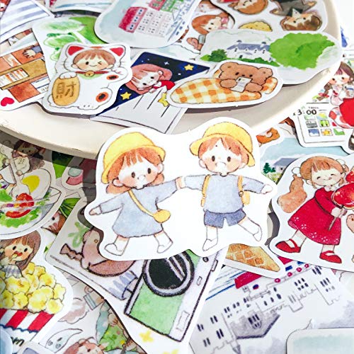 Alideco 160Pcs Cute Journal Stickers Kawaii Girls People Bulk Scrapbooking Stickers for journaling DIY Crafts Embelishment Decoration Diary Stickers - Image 3