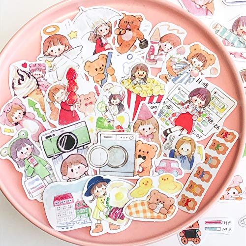 Alideco 160Pcs Cute Journal Stickers Kawaii Girls People Bulk Scrapbooking Stickers for journaling DIY Crafts Embelishment Decoration Diary Stickers - Image 2