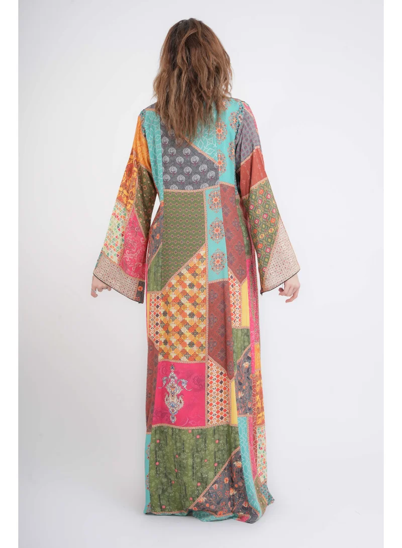 IKKXA Multicolor Mirage Modern Jalabiya IN110