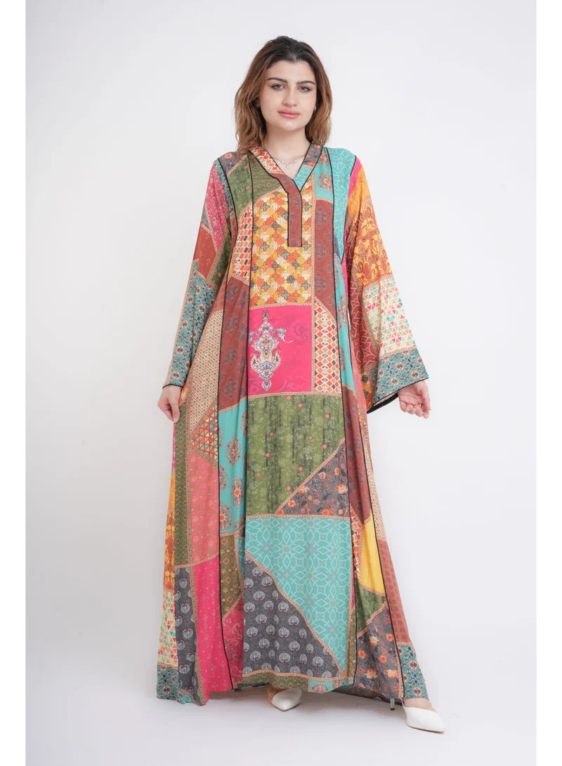 IKKXA Multicolor Mirage Modern Jalabiya IN110