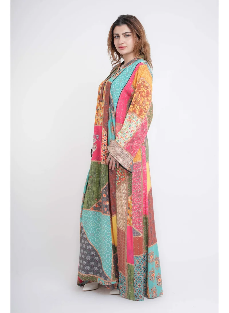 IKKXA Multicolor Mirage Modern Jalabiya IN110