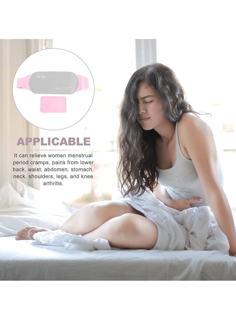 Captaintech Menstrual Heating Pad Waist Belt Massage Heating Belt for Women Girls Menstrual Period Back Belly Pain Relief  - Image 3